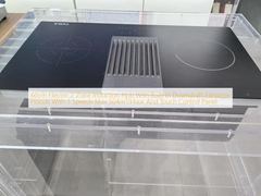 60cm Eletrônico 2 Zona Indução Hob Com Construído-em Downndraft Extractor Caps Com 3 Velocidades Max 504m3/Hora E Painel de Controle Touch