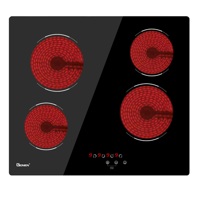 comprar 60cm Caminhão de cozinha de cerâmica Elétrica em cozinha de vidro preto com 4 zonas de cozinha online manufacture