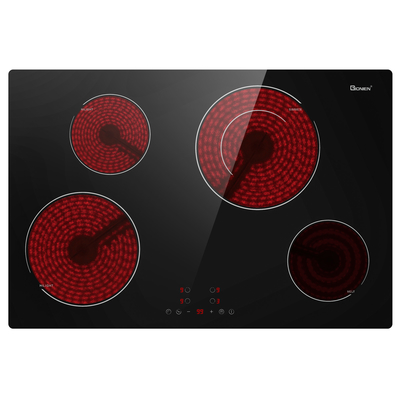 30 polegadas de cozinha elétrica 220-240V Forno de cozinha cerâmica embutida 4 queimadores 6900W