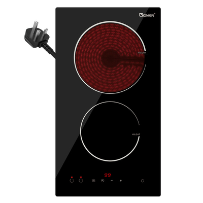30cm Doble Hobb Cerâmica 2 Zona Portátil Doble Hobb Elétrico Com Plug