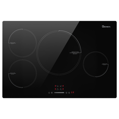 30 polegadas 4 queimador cozinha de indução elétrica 220-240V 7200W com controle de tempo de energia preciso