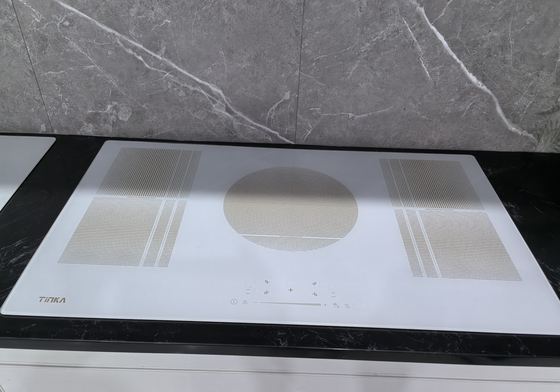 Branco Negro Cosecha Elétrica Construída em vidro cerâmico / borosilicato vidro superior